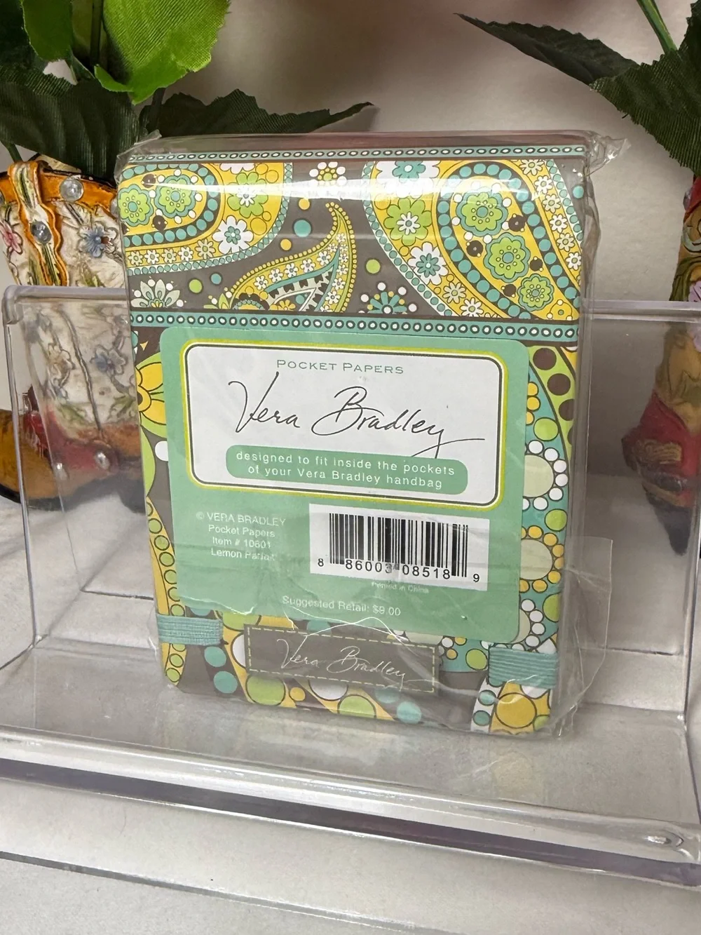 NWT Vera Bradley Lemon Parfait Pocket Paper NIP